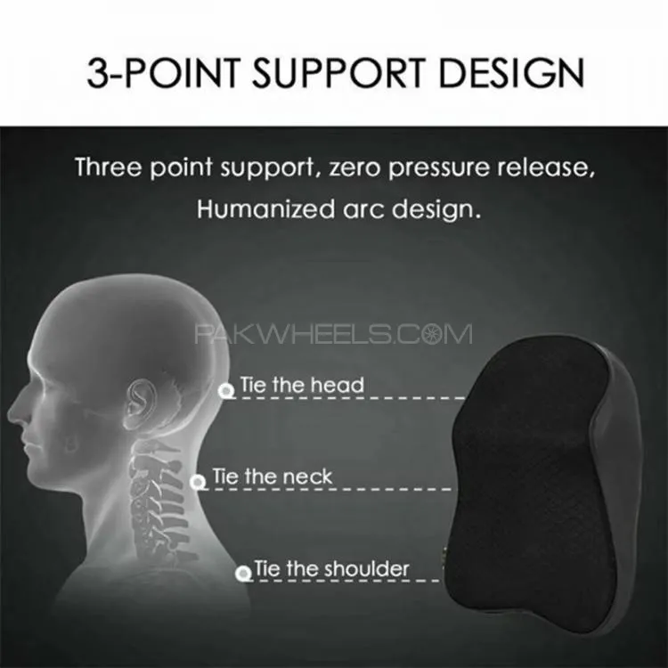 3D Memory Foam Car Seat Rest Cushion Head Neck Pillow Image-1