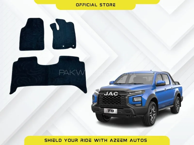 Jac T9 Hunter Excutive Carpet Floor Mat Black OEM Fitting 3 Pcs Image-1