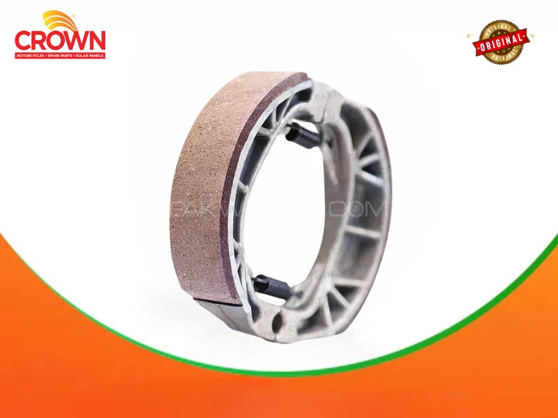 Crown Lifan Brake Shoe Set with Spring for 70cc Motorcycles (CD70F) Image-1