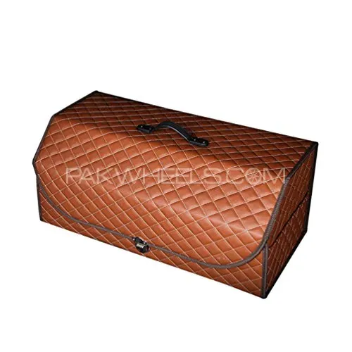 Premium High-Quality Combo Pack – Mustard Trunk Box + Non-Skid Dashboard Mat (Honda Logo) Image-1