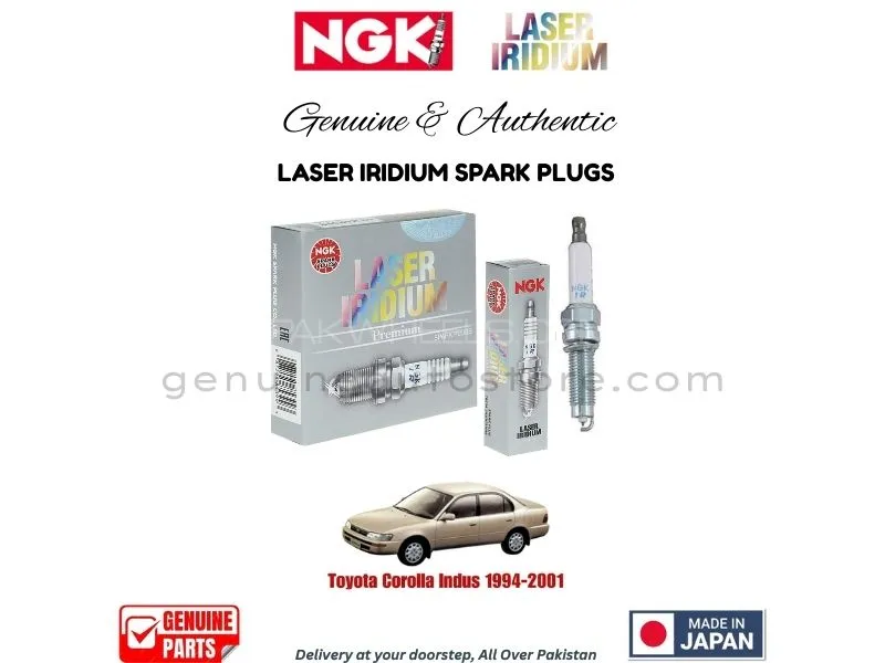 Toyota Corolla Indus 1994-2001 NGK LASER IRIDIUM SPARK PLUG - 4 PIECES Toyota Corolla Indus 1994-2001 NGK LASER IRIDIUM SPARK PLUG - 4 PIECES Image-1