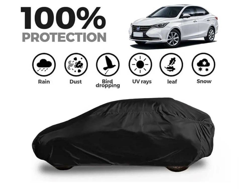 Changan Alsvin Top Cover | Black Coat Top Cover | Water & Dust Proof | Anti-Heat Crack Image-1