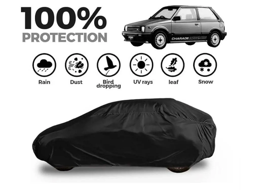 Daihatsu Charade 1984 - 1986 Top Cover | Black Coat Top Cover | Water & Dust Proof | Anti-Heat Crack Image-1