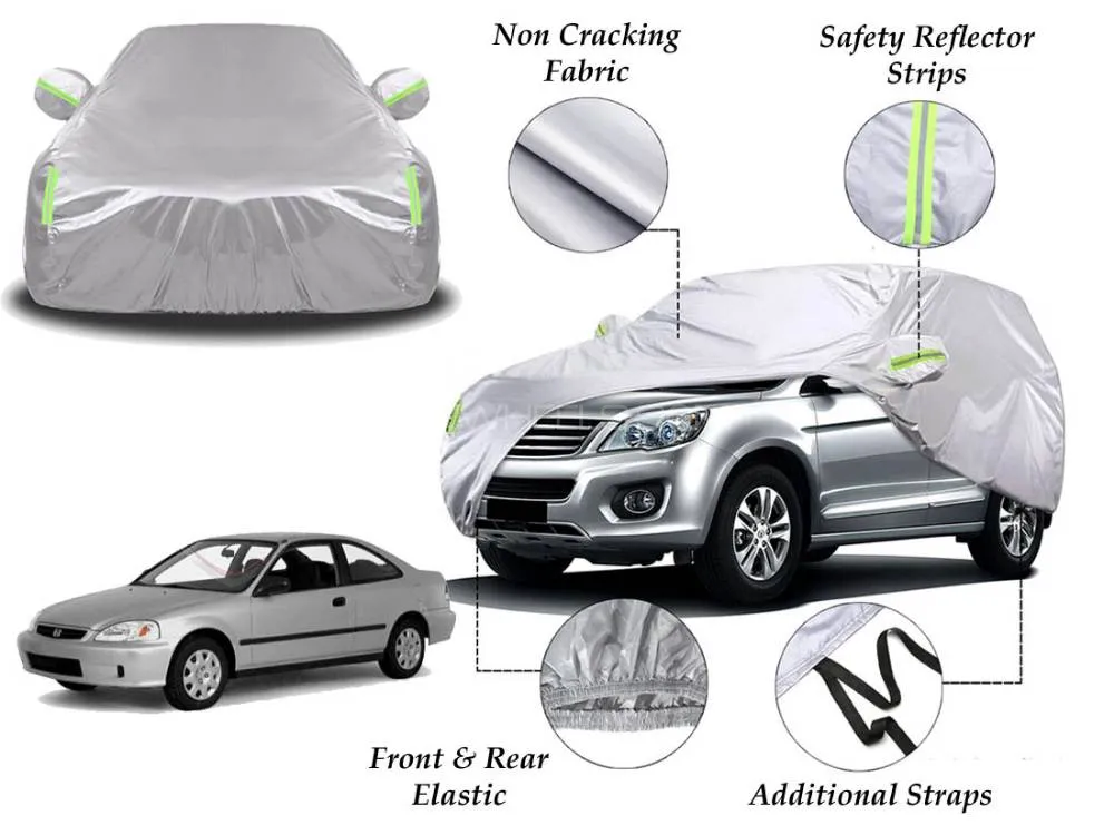 Honda Civic 1995 - 2001 Top Cover | Side Mirror Pockets | Reflector Strips | 100% Dust & Water Proof Image-1