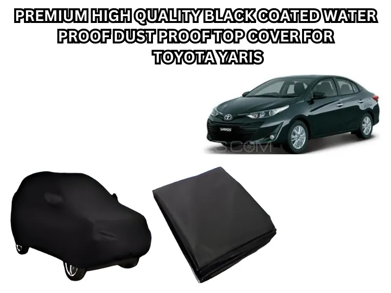 Premium High,Quality Combo Pack, Black Velvet Seat Cushion, Black Coated Top Cover for Toyota Yaris  Image-1