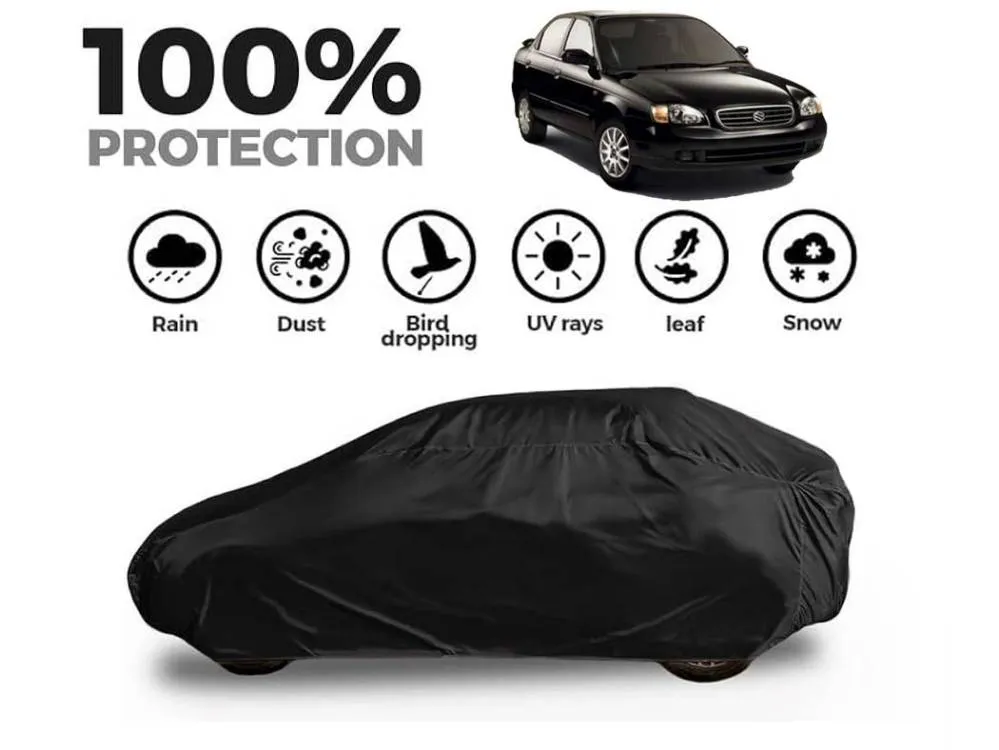 Suzuki Baleno Top Cover | Black Coat Top Cover | Water & Dust Proof | Anti-Heat Crack Image-1