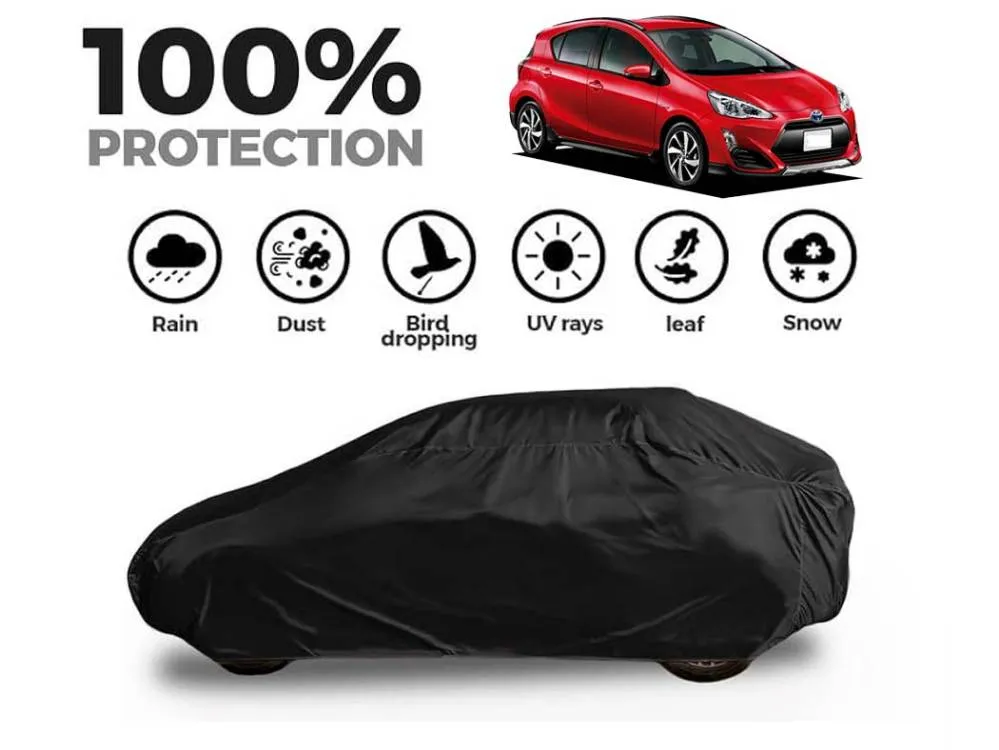 Toyota Aqua 2010 - 2020 Top Cover | Black Coat Top Cover | Water & Dust Proof | Anti-Heat Crack Image-1
