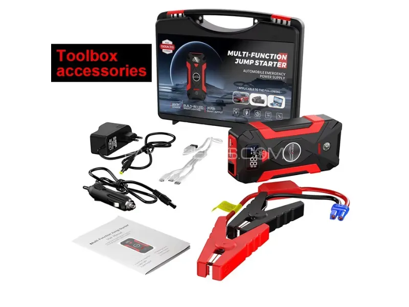 Digital Display Screen Car Jump Starter Power Bank Image-1