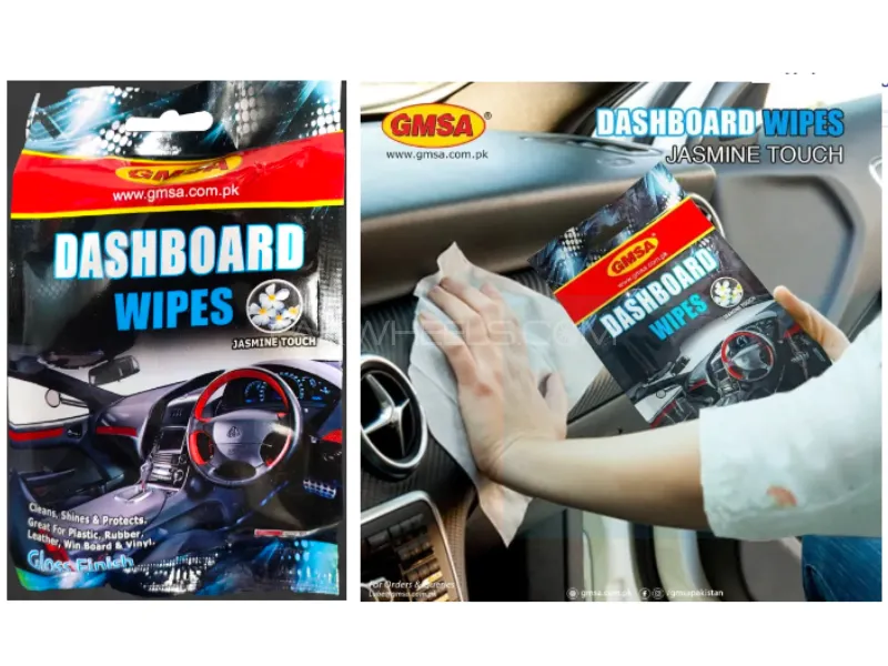 GMSA Dashboard Shine & Bike Shiner Wipes – Pack of 10 Sachets Image-1