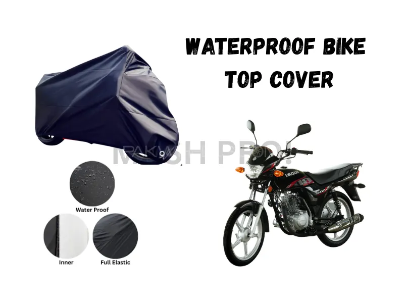 Waterproof Parachute Bike Cover for 110cc | Full Size Motorcycle Dust, Rain & Sun Protection  Image-1
