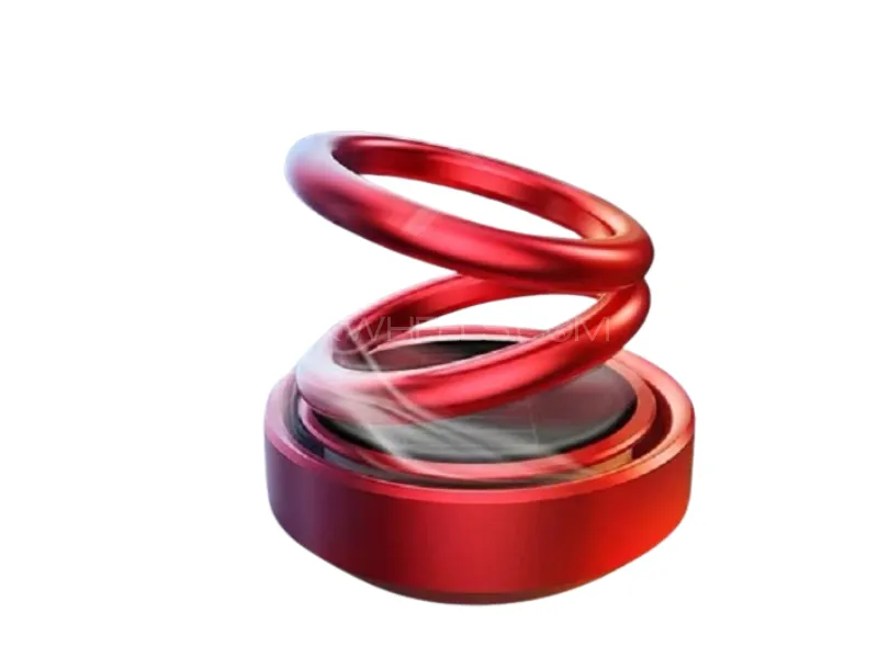 Auto Car | Double Ring | Rotating | Solar | Energy | Car Air Freshener Image-1