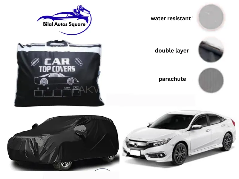 Honda Civic Turbo 2016 Double Layer Parachute Car Cover – Waterproof & Premium Protection Image-1