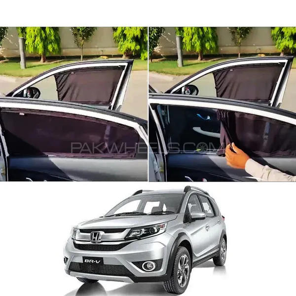 Honda BRV Custom Fit Railing Curtains Sun Shade - 4pcs Image-1