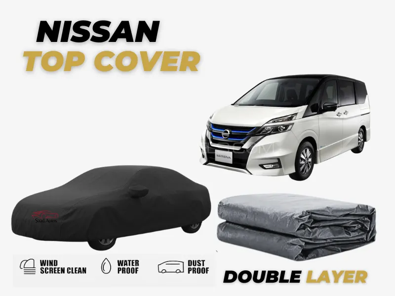 Nissan Serena e-Power | Black Double Layer Car Top Cover | Waterproof & Scratch Resistant Image-1