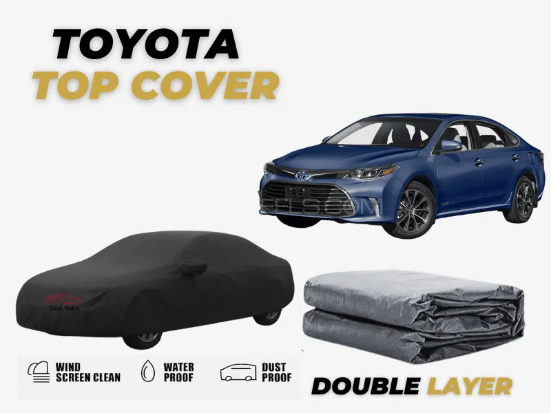 Toyota Avalon | Black Double Layer Car Top Cover | Waterproof & Scratch Resistant Image-1