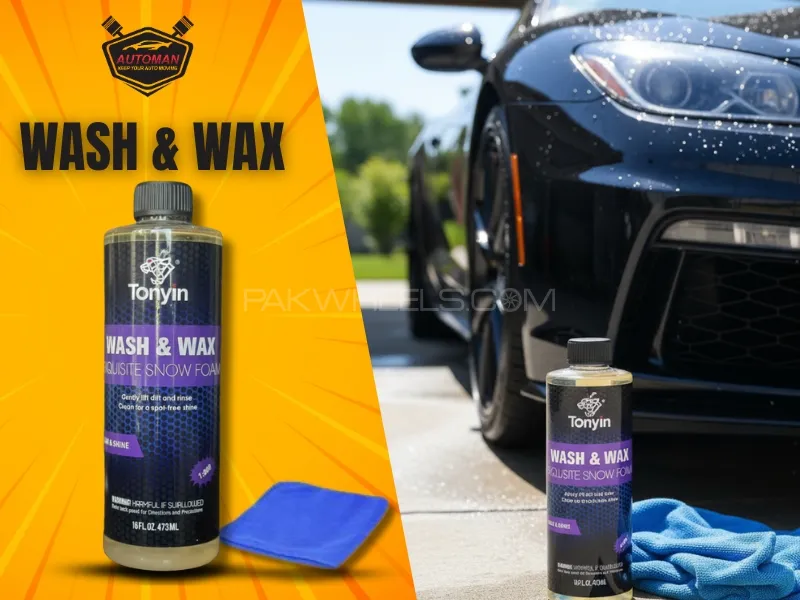 Tonyin Wash & Wax with Microfiber Cloth – Car Cleaning & Shining Kit | AutoManPK Image-1