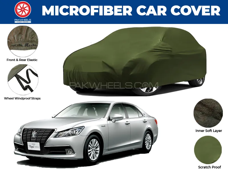 Toyota Crown Royal Saloon 2025 | Water Repellent and Anti Scratch Microfiber Car Top Cover Image-1