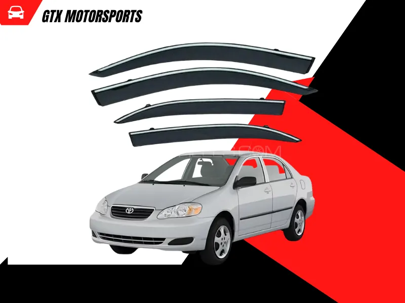 Toyota Corolla 2002–2008 Mugen Style Door Visor / Air Press – 4Pcs Set Image-1
