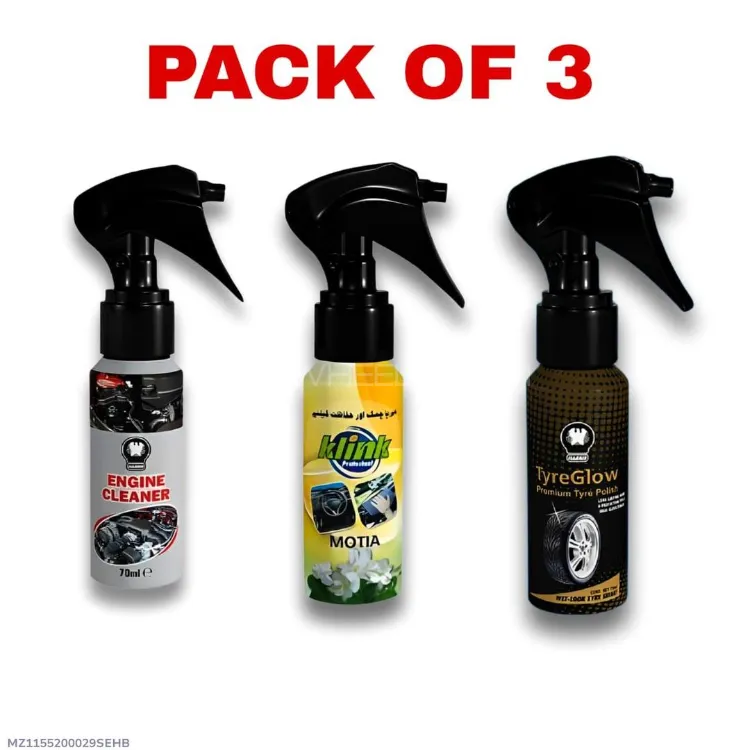 Car Cleaning Essentials | Pack of 3 | Multi-Surface Care Kit Image-1
