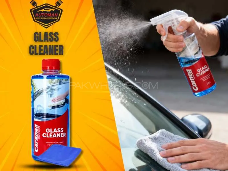 Carrera Glass Cleaner 500ml with Microfiber Cloth – AutoManPK Image-1