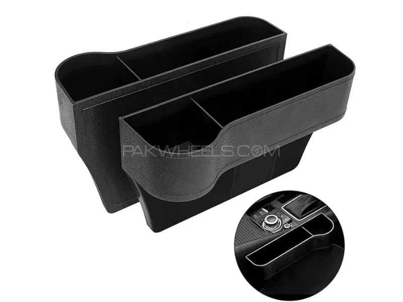 Universal Car Seat Gap Filler & Organizer – Side Pocket Storage Box for Phones, Wallets & Essentials Image-1