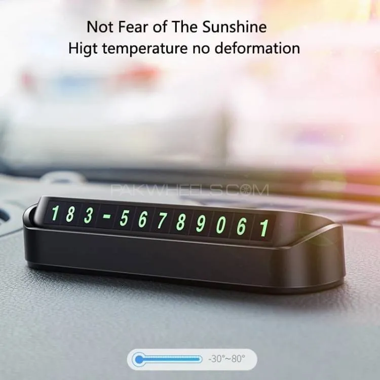 Car Phone Number Parking Card – Contact Info Display Image-1