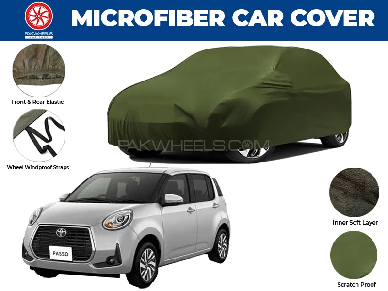 Toyota Passo 2017-2025 | Water Repellent and Anti Scratch Microfiber Car Top Cover Image-1