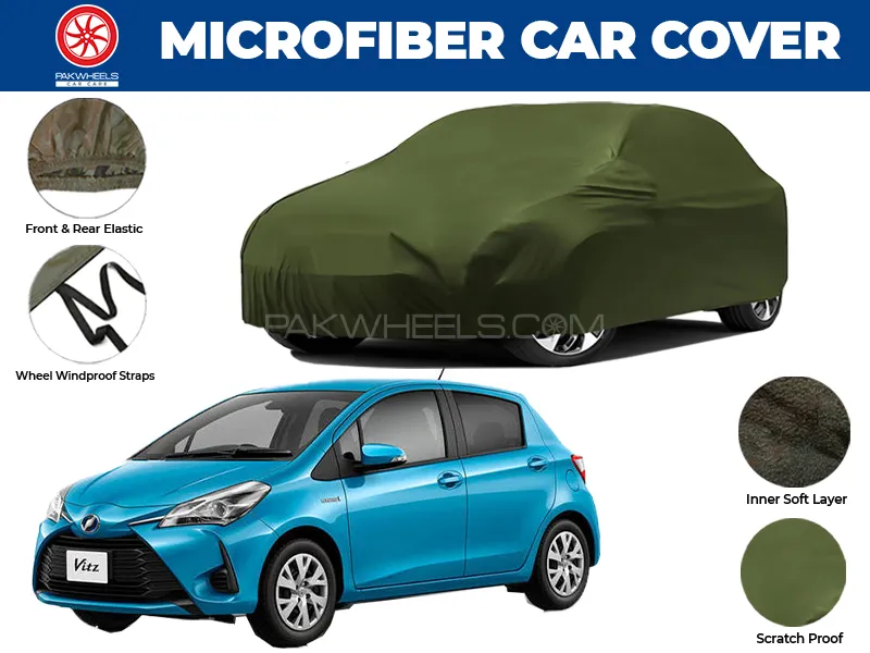 Toyota Vitz 2021-2025 | Water Repellent and Anti Scratch Microfiber Car Top Cover Image-1