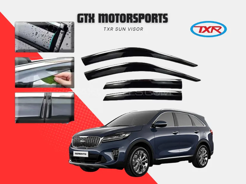 TXR Stainless Steel Door Visor / Air Press – KIA Sorento (4Pcs Set) Image-1
