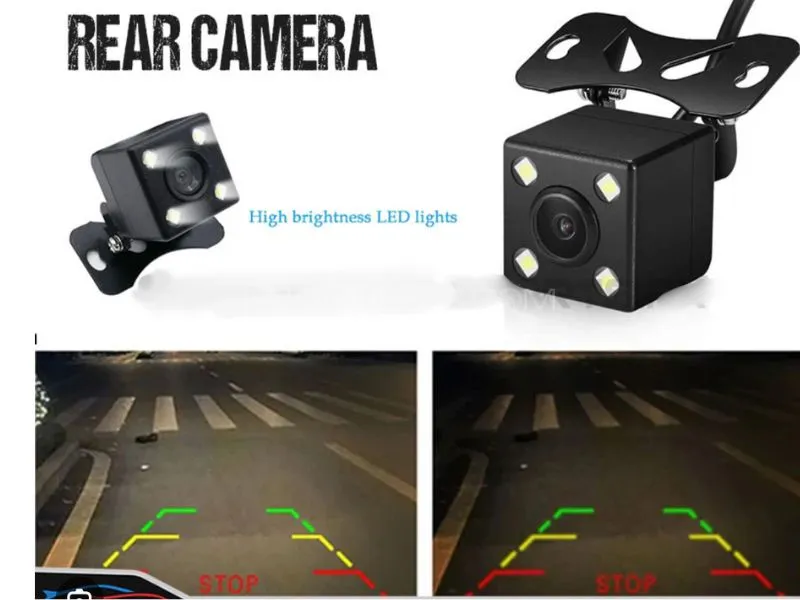 Universal Car Rear View Camera | 4 LED Backup Parking Camera | Waterproof & Wide Angle Image-1