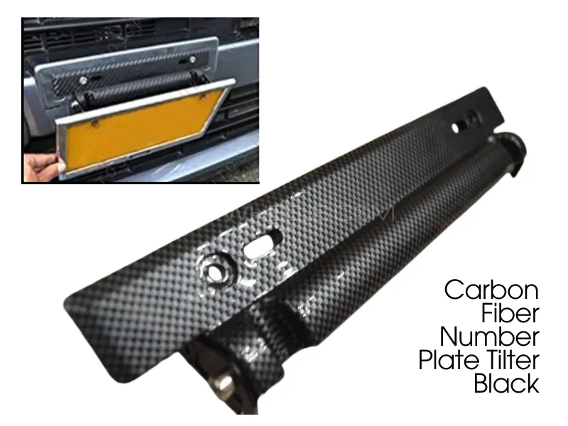 Carbon Fiber | Number Plate Tilter | Black Image-1