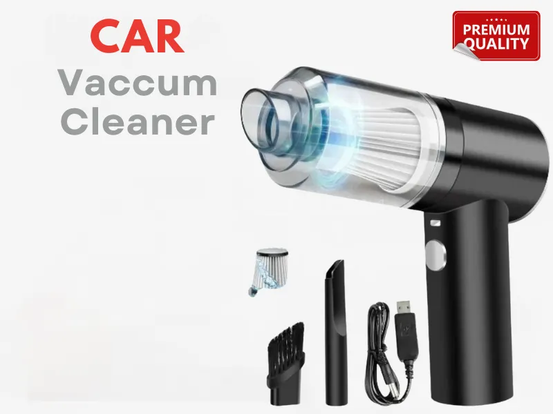 3 in 1 Portable Vacuum Cleaner | Duster & Air Blower | Wireless Handheld for Car & Home 3 in 1 Portable Vacuum Cleaner | Duster & Air Blower | Wireless Handheld for Car & Home Image-1