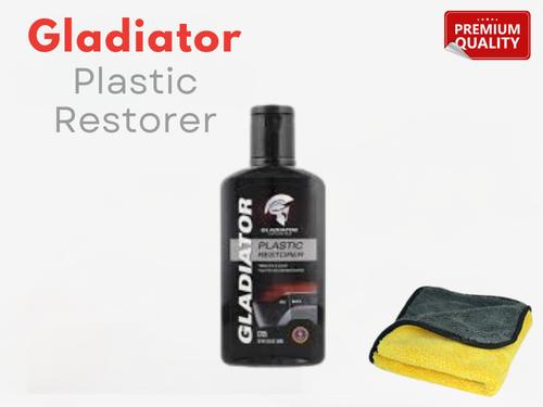 Gladiator Plastic Restorer 300ml | Faded Trim Reviver | Long-Lasting Shine & Protection Gladiator Plastic Restorer 300ml | Faded Trim Reviver | Long-Lasting Shine & Protection