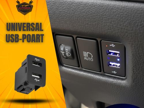 Universal USB Port Charger – Fast Charging Dual USB Adapter for Cars | AutoManPK Universal USB Port Charger – Fast Charging Dual USB Adapter for Cars | AutoManPK