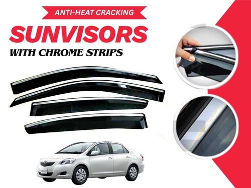 Toyota Belta Sun Visor With Chrome Strips | Air Press | Anti-Heat Cracking Sun Visors Toyota Belta Sun Visor With Chrome Strips | Air Press | Anti-Heat Cracking Sun Visors