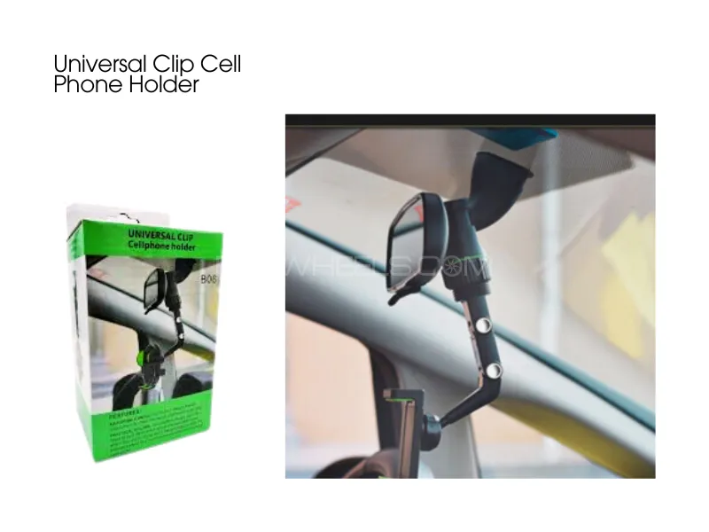 Car Rearview Mirror Phone Holder | 360° Rotatable & Adjustable Universal Car Mount | Secure Rear Vie Image-1