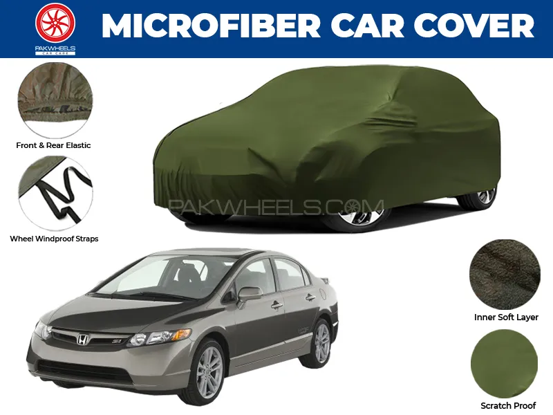 Honda Civic Hybrid 2005- 2010 | Water Repellent and Anti Scratch Microfiber Car Top Cover Image-1