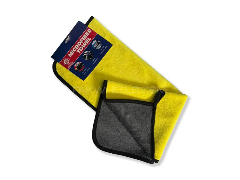 PakWheels Car Care - Microfiber Towel 40X60 600GSM - Car Dry - Shampoo Apply & Car Wash (Pack of 1) PakWheels Car Care - Microfiber Towel 40X60 600GSM - Car Dry - Shampoo Apply & Car Wash (Pack of 1) Image-2