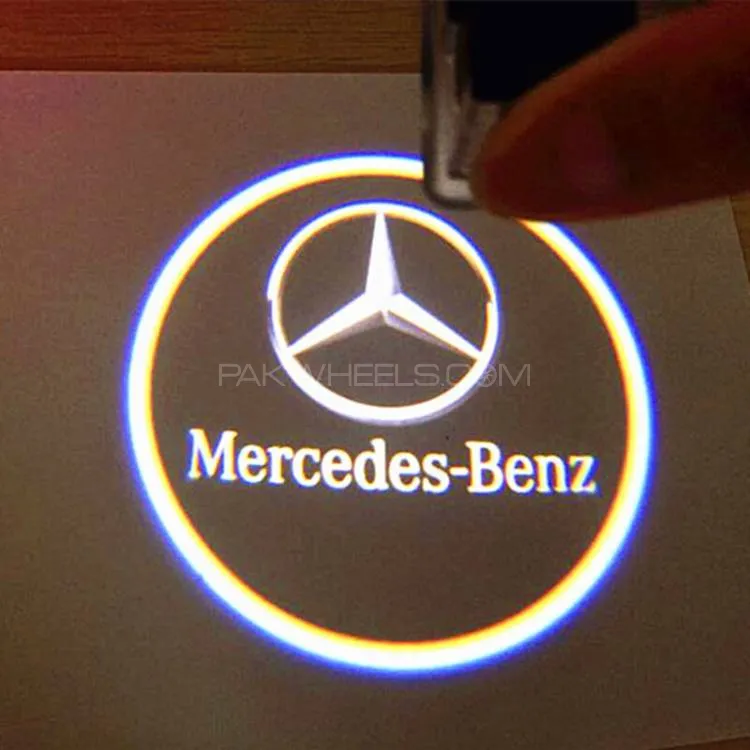 2pcs Car Door Logo Projection Light Mercedes Image-1