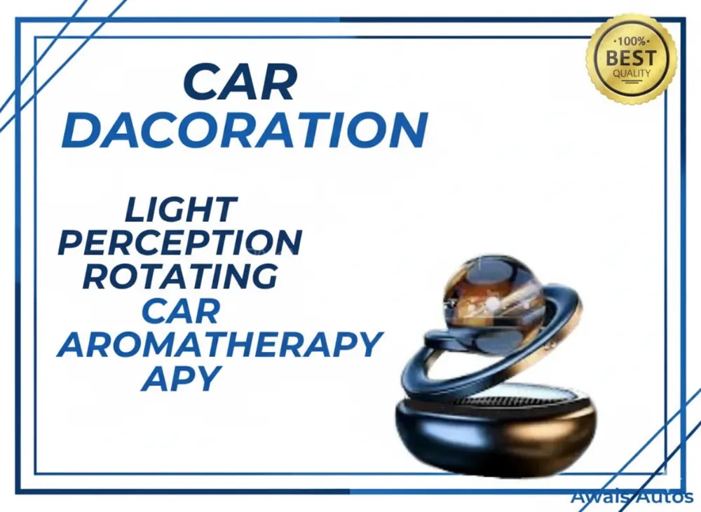Solar Black Levitation Ring | Car Dashboard Perfume | Rotating Aromatherapy Air Freshener Image-1