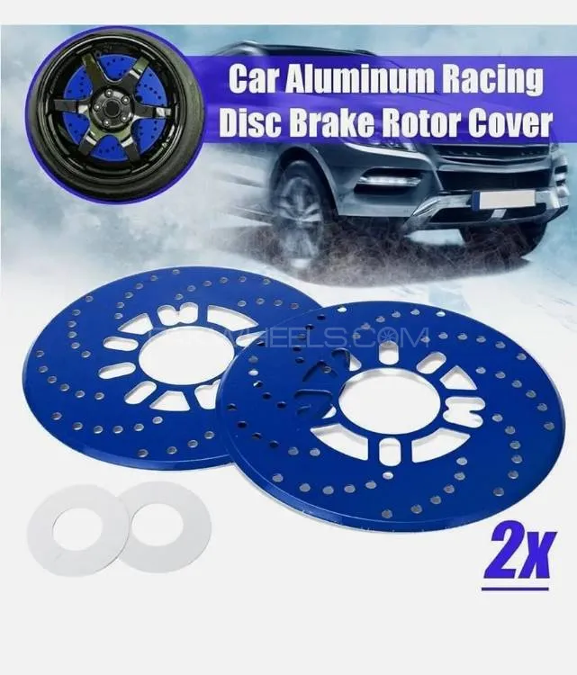 Universal Wheel Disc Brake Cover For Car Blue Color Universal Wheel Disc Brake Cover For Car Blue Color Image-2
