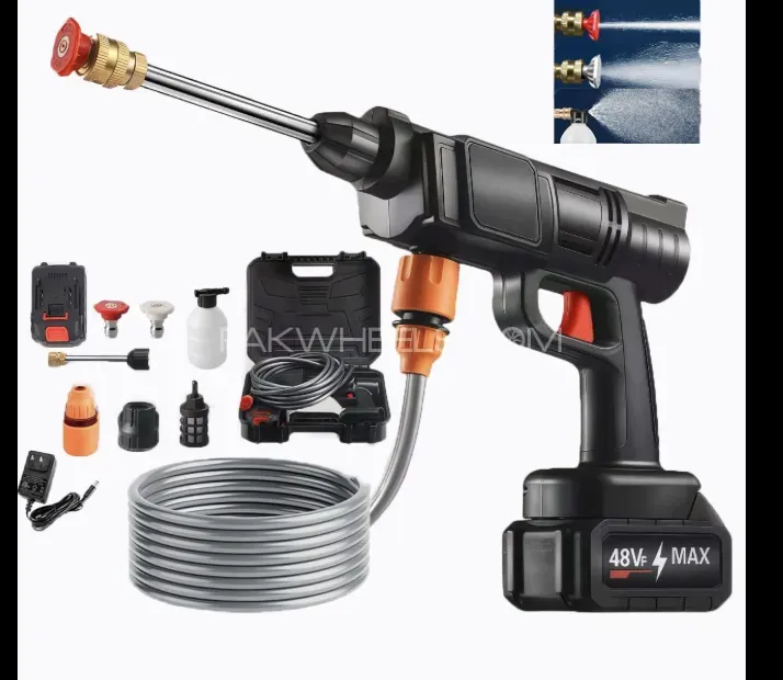 Premium Rechargeable Cordless Car Cleaning Kit | 48V High-Pressure Washer | Foam Bottle & Detailing  Premium Rechargeable Cordless Car Cleaning Kit | 48V High-Pressure Washer | Foam Bottle & Detailing  Image-2