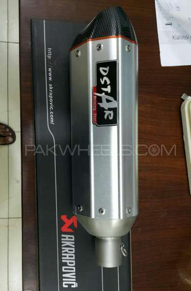 Silver Akrapovic Dstar Exhaust for Ybr, Ybrg and Gs150 Image-1