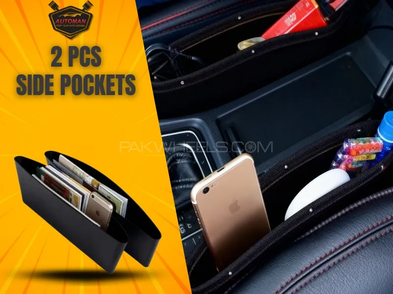 Universal Car Seat Gap Organizer – Front Seat Console Side Pocket Bags | AutoManPK Image-1