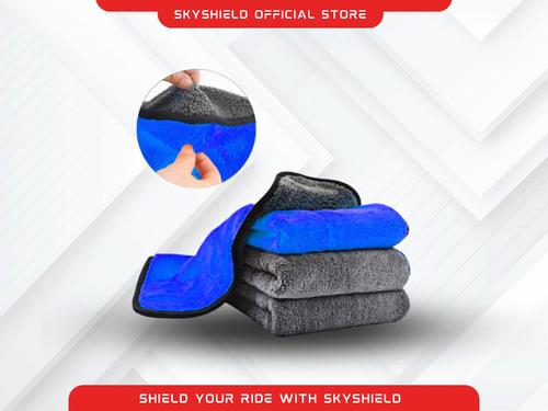 Microfiber Towels Blue & Grey 40X40 (800 GSM) Microfiber Towels Blue & Grey 40X40 (800 GSM)