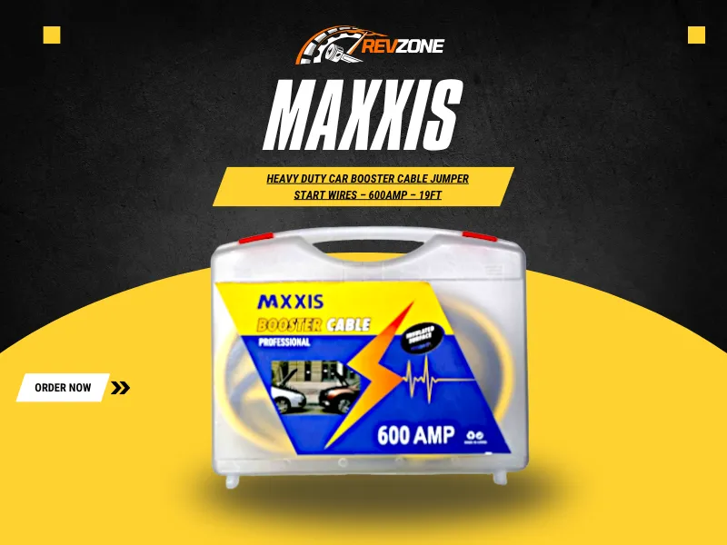MAXXIS HEAVY DUTY CAR BOOSTER CABLE JUMPER START WIRES – 600AMP – 19FT Image-1