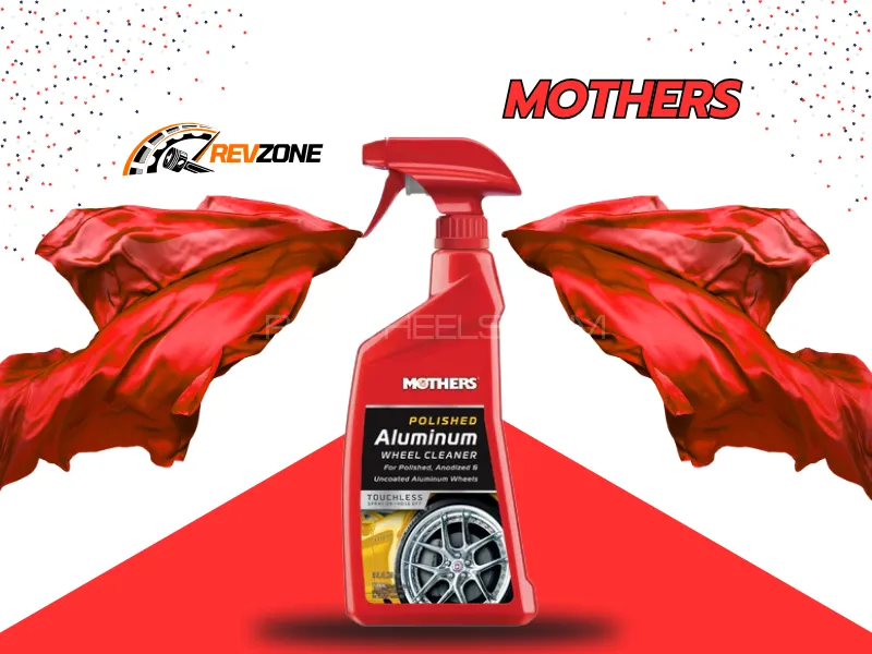Mothers Polished Aluminum Wheel Cleaner – 710ml (24oz) | Safe, Powerful & Bright Finish  Made in USA Image-1