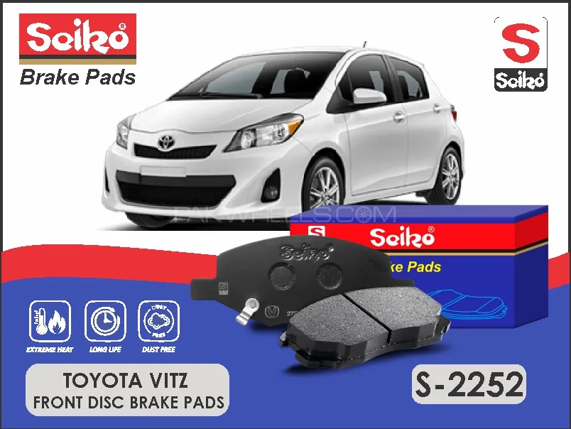 Toyota Vitz 2006-2018 Premium Seiko Front Disc Brake Pad Image-1