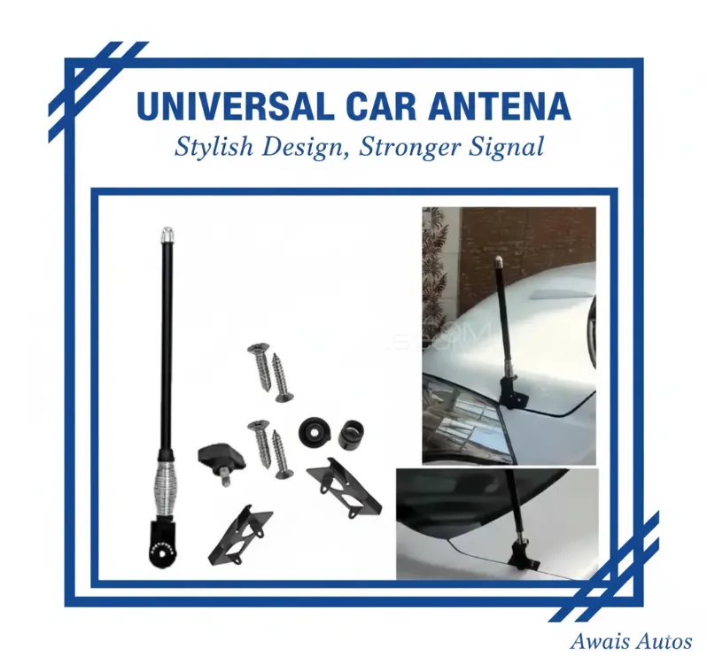 Universal Fancy Car Antenna – 1ft Stylish Signal Booster |  | Durable & Flexible Design Image-1