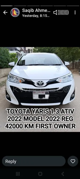 Toyota Yaris Sedan 2022 for Sale in Karachi Image-1